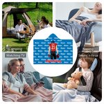 Spersonalizowany miękki koc z kapturem z imieniem i numerem dla miłośników piłki nożnej, prezent urodzinowy na dzień meczu