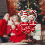 Personalisierte Lichterketten Weihnachten Elf Herz Ornament mit Spitznamen und 1-20 Namen Home Tree Decor Weihnachtsgeschenk für Familie