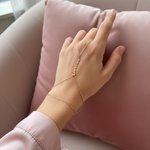 Personalised Bohemian Style Adjustable Hand Chain Bracelet Dainty Jewellery with Name and Finger Ring Birthday Valentine's Day Gift for Women