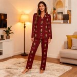 Personalised Face Photo Multicolour Soft Long Sleeve Pyjama Matching Set with Name Birthday Christmas Gift for Kids Family