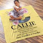 Couverture douce personnalisée avec nom et texte Décoration de la maison Noël Anniversaire Cadeau pour la famille Enfants