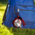 Personalisierter Fußball Tennisball Baseball Basketball Beutel mit Namen Schlüsselanhänger Schläger Geburtstag Geschenk für Trainer Ball-Liebhaber
