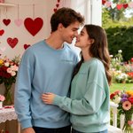 Personalised Embroidered Initials Sweatshirt Hoodie with Roman Numerals Date Engagement Anniversary Valentine's Day Gift for Newlyweds Couples