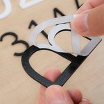 Personlige 3D-bokstaver postkassenumre Selvklebende hjemmedekor med trelinjal Daglig bruk Innflyttingsgave til nyinnflyttede