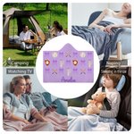 Personlig Softball Baseball Bow Multicolor Soft Hooded Blanket med namn Heminredning Födelsedag Game Day Present till flicka Sportälskare