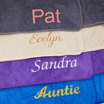 Personalised Embroidered Name Quick-Dry Body Wrap Towel with Hook and Loop Bathroom Spa Beach Pool Daily Use Birthday Gift for Women
