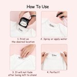 Personalized Cute Cat Fish Fabric Clothing Self-Inking Stamp with Name and Birth Flower Daily Use Birthday Gift for Family