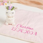 Gepersonaliseerde Schattige Jongen Beer Koe Fantasie Eenhoorn Zachte Baby Veiligheid Deken met Geborduurde Naam Verjaardag Baby Shower Gift voor Pasgeborenen