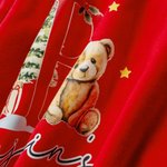 Chapeau de Père Noël personnalisé Ourson Initial 100% coton Ensemble Romper avec bonnet et couvre-pieds et boîte cadeau Cadeau de Noël pour les nouveaux-nés