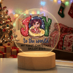 Personalized Joy To The World My First Christmas LED Night Light with Name Year and Wood Base Room Decor Christmas Gift for Newborns Babies