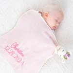Gepersonaliseerde Schattige Jongen Beer Koe Fantasie Eenhoorn Zachte Baby Veiligheid Deken met Geborduurde Naam Verjaardag Baby Shower Gift voor Pasgeborenen