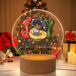 Personalized Joy To The World My First Christmas LED Night Light with Name Year and Wood Base Room Decor Christmas Gift for Newborns Babies