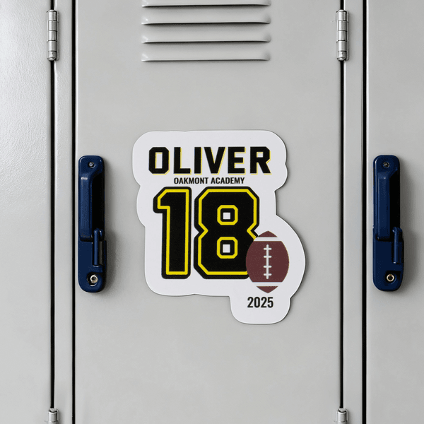 Personalised Multicolour Swimming Hockey Number Name Set of 2 Magnet Sign Sports Spirit Locker Fridge Car Decor Team Gift for Players