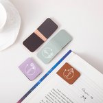 Personalized Birth Flower Magnetic Leather Bookmark Clip with Name Birthday Gift for Book Lovers Bookworms