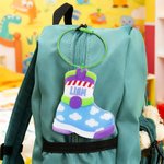 Personalised Cowboy Sheriff Space Patrol Boots NFC Bag Backpack Tag Emergency Contact Keychain with Name and Text Back to School Gift for Boys Girls