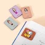 Personalized Pencil Bow Cartoon Character Multicolor Magnetic Bookmark Clip with Name Reading Stationery Supplies Teacher's Day Gift for Teachers