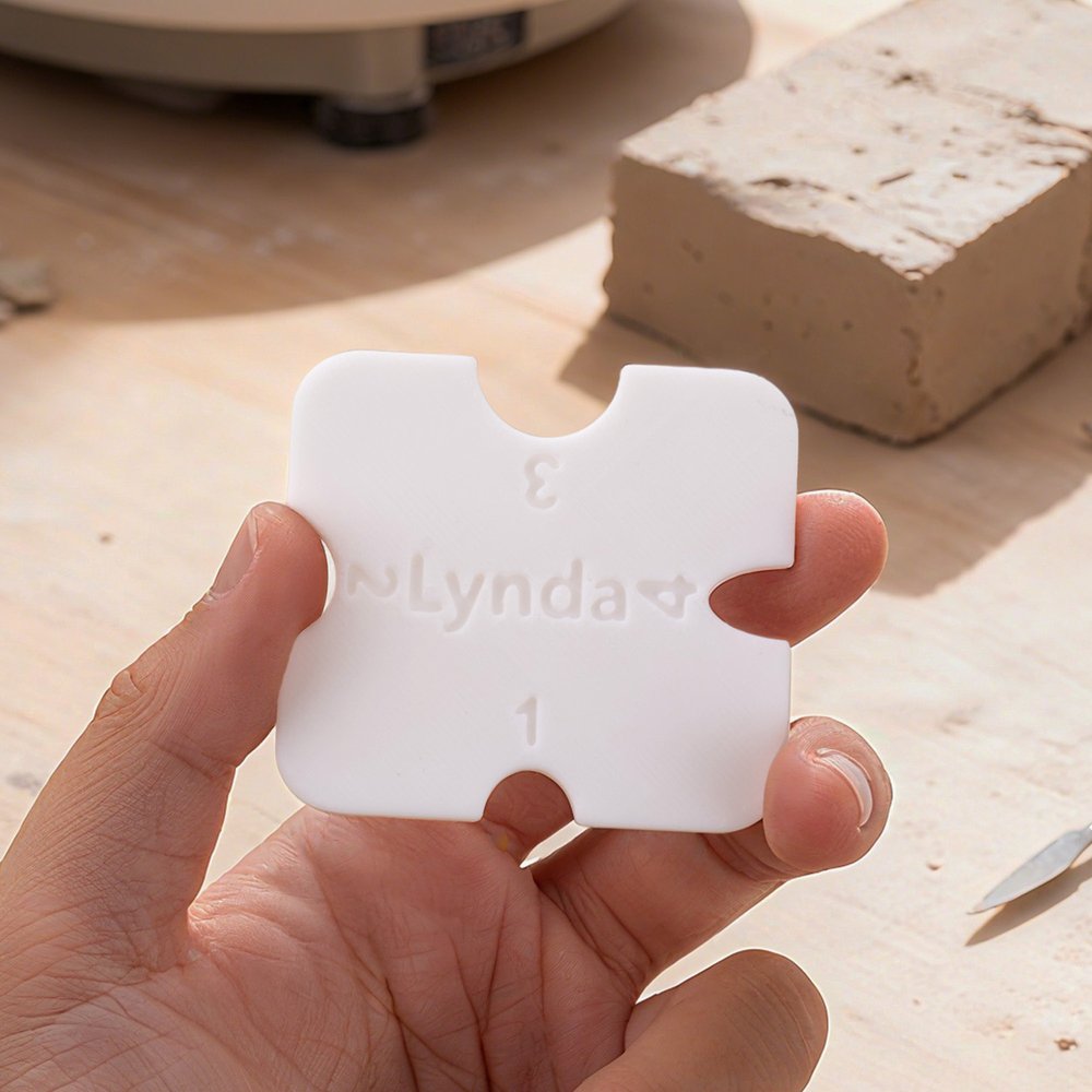 Imprimé 3D personnalisé Nom Poterie Pied Forme de la jante Outil d'utilisation quotidienne Cadeau d'anniversaire pour l'amateur de poterie 4