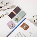 Personalized Floral Cross Easter Eggs Design Magnetic Bookmark Clip with Name Easter Birthday Gift for Book Lover Bookworm