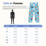 Pantalon de Pyjama Personnalisé avec Nom et 1-4 Photos d'Animaux Cadeau Anniversaire pour Proriétaire d'Animaux de Compagnie