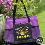 Personalised Cute Tail-Bouncing Marsupilami Tote Bag with Name and Mesh Pockets Birthday Mother's Day Gift for Kids Moms | Callie × Marsupilami®