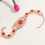 Personalized Zircon Medical ID Bracelet with Engraved Emergency Medical Information Thoughtful First Aid Gift for Women Diabetic Patients