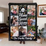 Coperta personalizzata Sweet Home 7 foto con testo Decor casa Natale Compleanno regalo per la famiglia