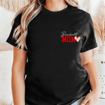 Personalised Baseball Mom 1-3 Kid Characters 100% Cotton T-shirt with Name and Number Birthday Holiday Game Day Gift for Mom
