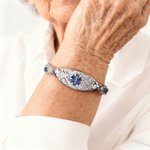 Personalized Zircon Medical ID Bracelet with Engraved Emergency Medical Information Thoughtful First Aid Gift for Women Diabetic Patients