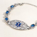 Personalized Zircon Medical ID Bracelet with Engraved Emergency Medical Information Thoughtful First Aid Gift for Women Diabetic Patients