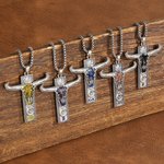 Personalised Western-Style Cow Skull Monogram Necklace Birthday Gift for Cowboys Cowgirls