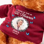 Personalizado Pájaro Mariposa Peluche Oso con Foto Camiseta Sudadera Nombre y Año Conmemorativo Cumpleaños Regalo para Niños