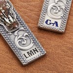 Personalised Western-Style Cow Skull Monogram Necklace Birthday Gift for Cowboys Cowgirls