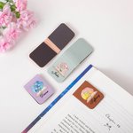 Marque-page magnétique en cuir PU avec nom Cadeau d'anniversaire pour un rat de bibliothèque