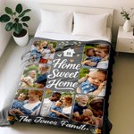 Coperta personalizzata Sweet Home 7 foto con testo Decor casa Natale Compleanno regalo per la famiglia