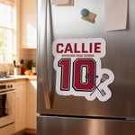 Henkilökohtainen Monivärinen Uinti Jääkiekko Numero Nimi Set of 2 Magneetti Sign Sports Spirit Locker Jääkaappi Car Decor Team Lahja pelaajille