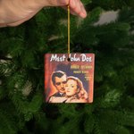 Personalized Vintage Movie Photo Ceramic Ornament Home Tree Decor Christmas Gift for Movie Lovers