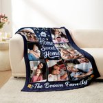 Coperta personalizzata Sweet Home 7 foto con testo Decor casa Natale Compleanno regalo per la famiglia