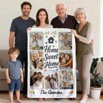 Coperta personalizzata Sweet Home 7 foto con testo Decor casa Natale Compleanno regalo per la famiglia