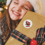 Personalized Cute Christmas Snowman Stickers Labels with Name and Year DIY Gift Decor Christmas Party Favors for Family Kids Friends