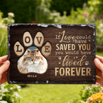 Gepersonaliseerd slijtvast huisdier gedenkteken fototuin steen met naam en titel binnenplaats Decor Pet Keepsake Gift voor huisdiereigenaren tuinliefhebbers