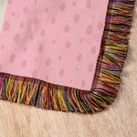 Couverture à pompons personnalisée avec le nom de l'enfant Cadeau d'anniversaire pour les enfants Famille