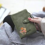 Personalizada Nacimiento Flor Bouquet Tri-Folded Cartera de cuero Cumpleaños Día de la Madre Regalo de Navidad para mamá abuela
