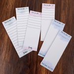 Personalised Watercolour Lines Bible Side Notes Notepad with Text Set of 2 Birthday Baptism Gift for Christian
