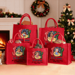 Spersonalizowana torba na zakupy Joy To the World My First Christmas Cartoon Baby Design Duża jutowa torba na zakupy z tekstem Prezent świąteczny dla rodziny Noworodek
