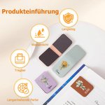 Personalisiertes Magnetisches Lesezeichen mit Botanischer Geburtsblumen Illustration und Namen Geburtstag Weihnachten Geschenk für Buchliebhaber