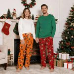 Personalised Face Photo Soft Skin-Friendly Pyjama Pants with Name and Drawstring Waistband Halloween Christmas Birthday Gift for Family Friends