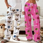 Personalised Face Photo Soft Skin-Friendly Pyjama Pants with Name and Drawstring Waistband Halloween Christmas Birthday Gift for Family Friends