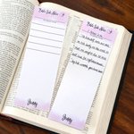 Personalised Watercolour Lines Bible Side Notes Notepad with Text Set of 2 Birthday Baptism Gift for Christian