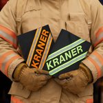 Personalized Firefighter Turnout Bunker Reflective Strip Notebook Cover with Embroidered Name Birthday Appreciation Gift for Firefighter Rescuer
