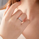 Personalized Twin Stars Birthstone Ring with Engraved Name Minimalist Jewellery Christmas Birthday Gift for Women